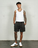 WNDRR OFFEND BEACH SHORT - Washed Black