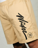 WNDRR OFFEND BEACH SHORT - Tan