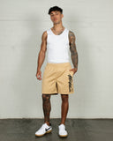 WNDRR OFFEND BEACH SHORT - Tan