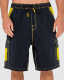 RUSTY TECH MECHANISMS BOARDSHORTS - Black