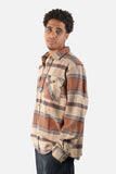 Brixton Bowery Heavy Weight Flannel - Sand/Bison