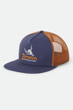 BRIXTON Barren Trucker - Navy/Brown Sugar