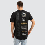 NENA AND PASADENA Collingwood Magpies AFL Vert Tee - Jet Black
