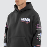 NENA AND PASADENA Stream Box Fit Hoodie - Asphalt
