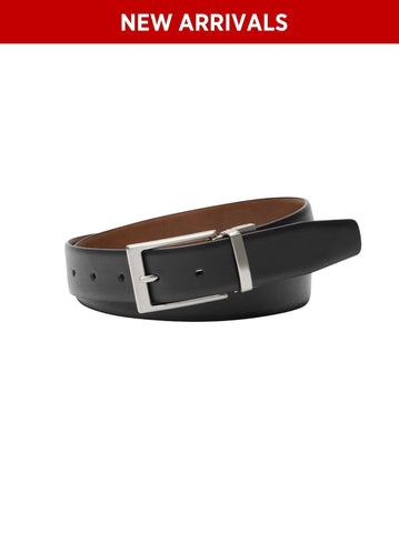 BUCKLE BIRCH REVERSIBLE LEATHER BELT - Black/Tan