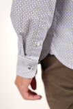 JAMES HARPER JHS646 Olive L/S Print Shirt - Olive