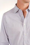 JAMES HARPER JHS646 Olive L/S Print Shirt - Olive