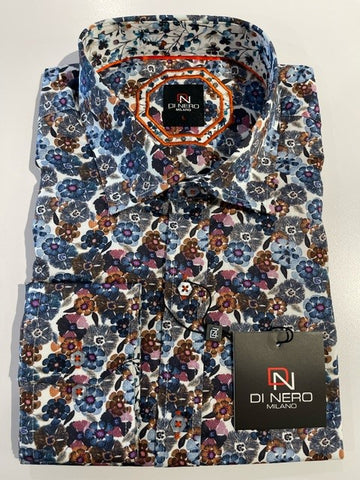 DI NERO Burnett Long Sleeve Shirt - Navy