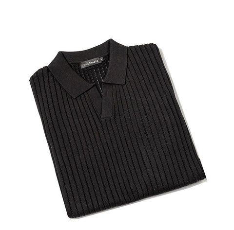 MECHMOTO 2602PO07 Johnny Collar Polo - Black