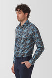 CAMBRIDGE HADFIELD FCV387 L/S SHIRT - Blue