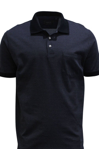 Back Bay G680101 Mercerized Cotton Jacqua Polo- Navy