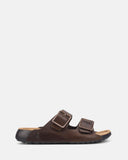Hush Puppies Hoges Leather Slide - Mocha
