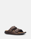 Hush Puppies Hoges Leather Slide - Mocha