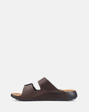 Hush Puppies Hoges Leather Slide - Mocha