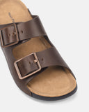 Hush Puppies Hoges Leather Slide - Mocha