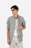 JAMES HARPER JHS725 L/S Linen Shirt - Sage