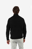JAMES HARPER JHK72 1/4 Zip Fleck Knitwear - Black