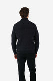 JAMES HARPER JHK72 1/4 Zip Fleck Knitwear - Navy