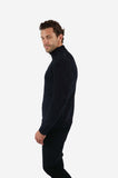 JAMES HARPER JHK72 1/4 Zip Fleck Knitwear - Navy