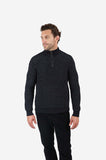 JAMES HARPER JHK72 1/4 Zip Fleck Knitwear - Navy