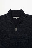 JAMES HARPER JHK72 1/4 Zip Fleck Knitwear - Navy