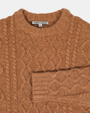 JAMES HARPER JHK73 Cable Crew Knitwear - Latte