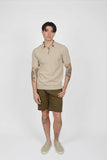 JAMES HARPER JHS77 3 Button Polo Knit Shirt - Wheat