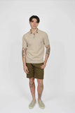 JAMES HARPER JHK77 S/S Cotton Polo- Wheat