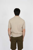 JAMES HARPER JHS77 3 Button Polo Knit Shirt - Wheat