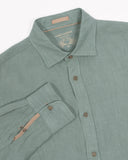 James Harper JHS500 L/S Linen Shirt - Sea