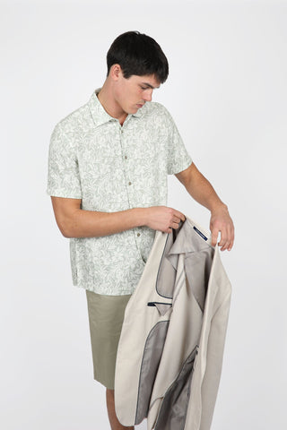 JAMES HARPER JHS575 Hibiscus Short Sleeve Shirt - Sage