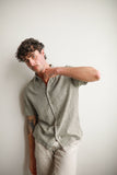 James Harper JHS601 S/S Textured Dobby Shirt - Olive