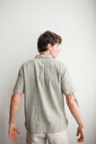 James Harper JHS601 S/S Textured Dobby Shirt - Olive