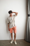 JAMES HARPER JHS612 Havanna Cuban Collar Linen S/S Shirt - Mocha
