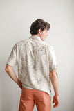 JAMES HARPER JHS612 Havanna Cuban Collar Linen S/S Shirt - Mocha
