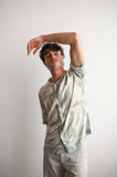 JAMES HARPER JHS613 Banana Leaf Border Cuban Collar Shirt - Sage
