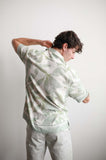 JAMES HARPER JHS613 Banana Leaf Border Cuban Collar Shirt - Sage