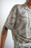 JAMES HARPER JHS613 Banana Leaf Border Cuban Collar Shirt - Sage