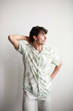 JAMES HARPER JHS613 Banana Leaf Border Cuban Collar Shirt - Sage