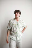 JAMES HARPER JHS613 Banana Leaf Border Cuban Collar Shirt - Sage