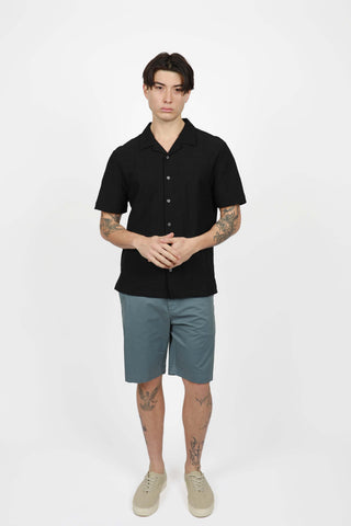 JAMES HARPER JHS62O Fancy Knit S/S Shirt - Black
