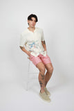 JAMES HARPER JHS621 Hawai Cuban Collar Linen Shirt - Natural