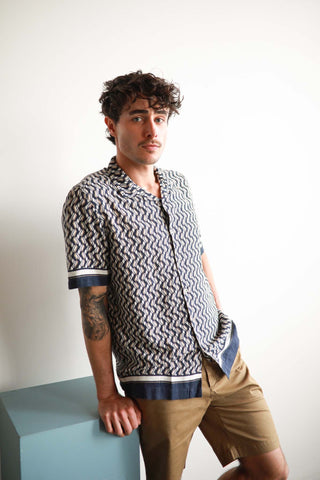 James Harper JHS624 Border Cuban Collar S/S Shirt