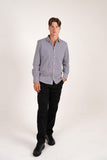 JAMES HARPER JHS641 Eden L/S Print Shirt - Navy