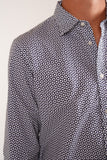 JAMES HARPER JHS641 Eden L/S Print Shirt - Navy