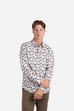 JAMES HARPER JHS643 Dobson L/S Print Shirt - Pesto