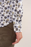 JAMES HARPER JHS643 Dobson L/S Print Shirt - Pesto
