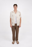 JAMES HARPER JHS721 Elements Linen S/S Shirt - Natural