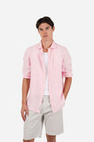 JAMES HARPER JHS725 L/S Linen Shirt - Candy