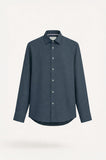 JAMES HARPER JHS725 L/S Linen Shirt - Bluesteel